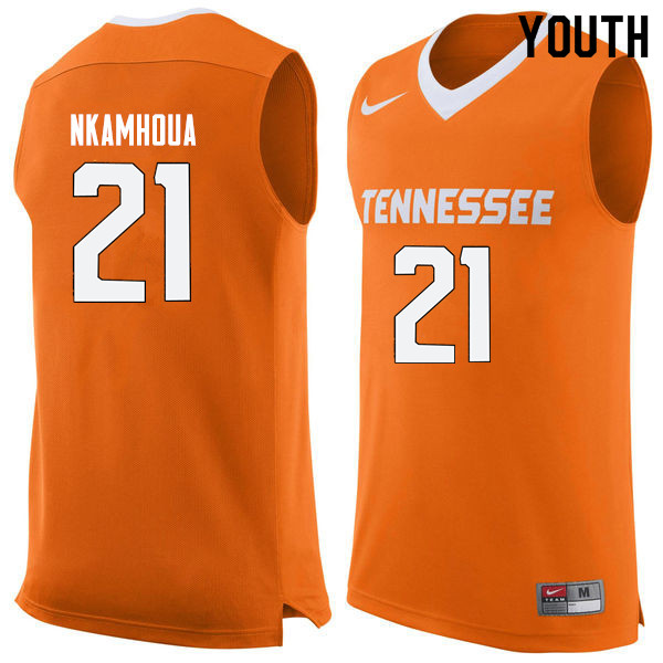 Youth #21 Olivier Nkamhoua Tennessee Volunteers College Basketball Jerseys Sale-Orange